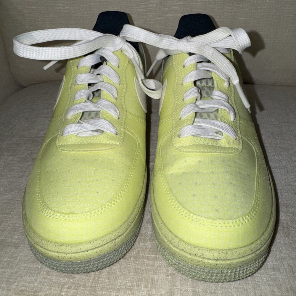 Nike Air Force 1 Crater GS Unisex Kids Size 6Y Lemon Twist Lace Up Sneaker Shoes - Picture 7 of 10